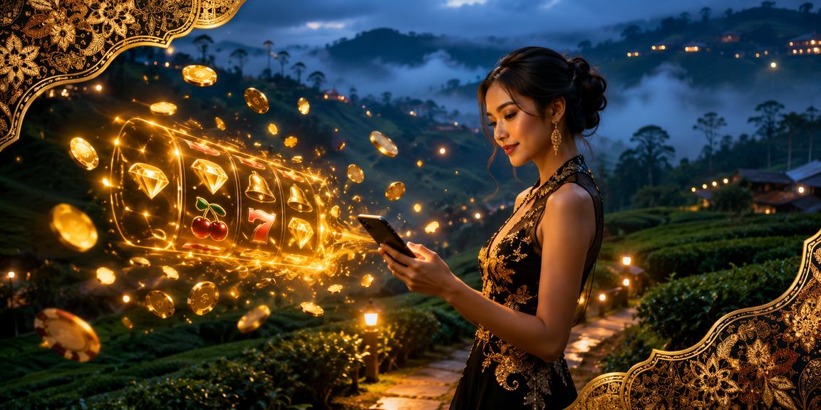 Permainan slot online 75200 dengan rekaan batik Malaysia yang menarik pada skrin mudah alih